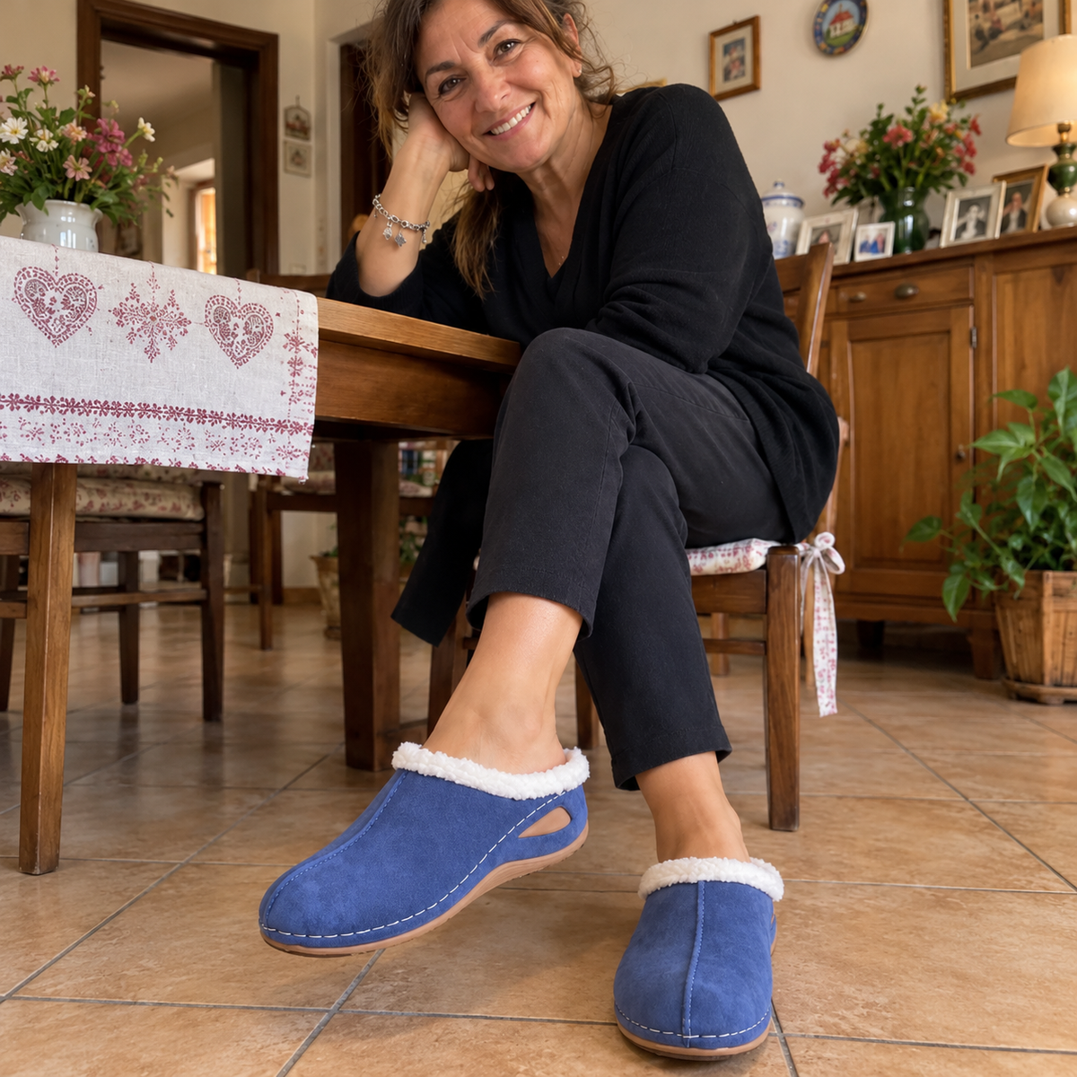 Pantofole Ortopediche in Pelle Scamosciata - Aiutano a Migliorare la Postura