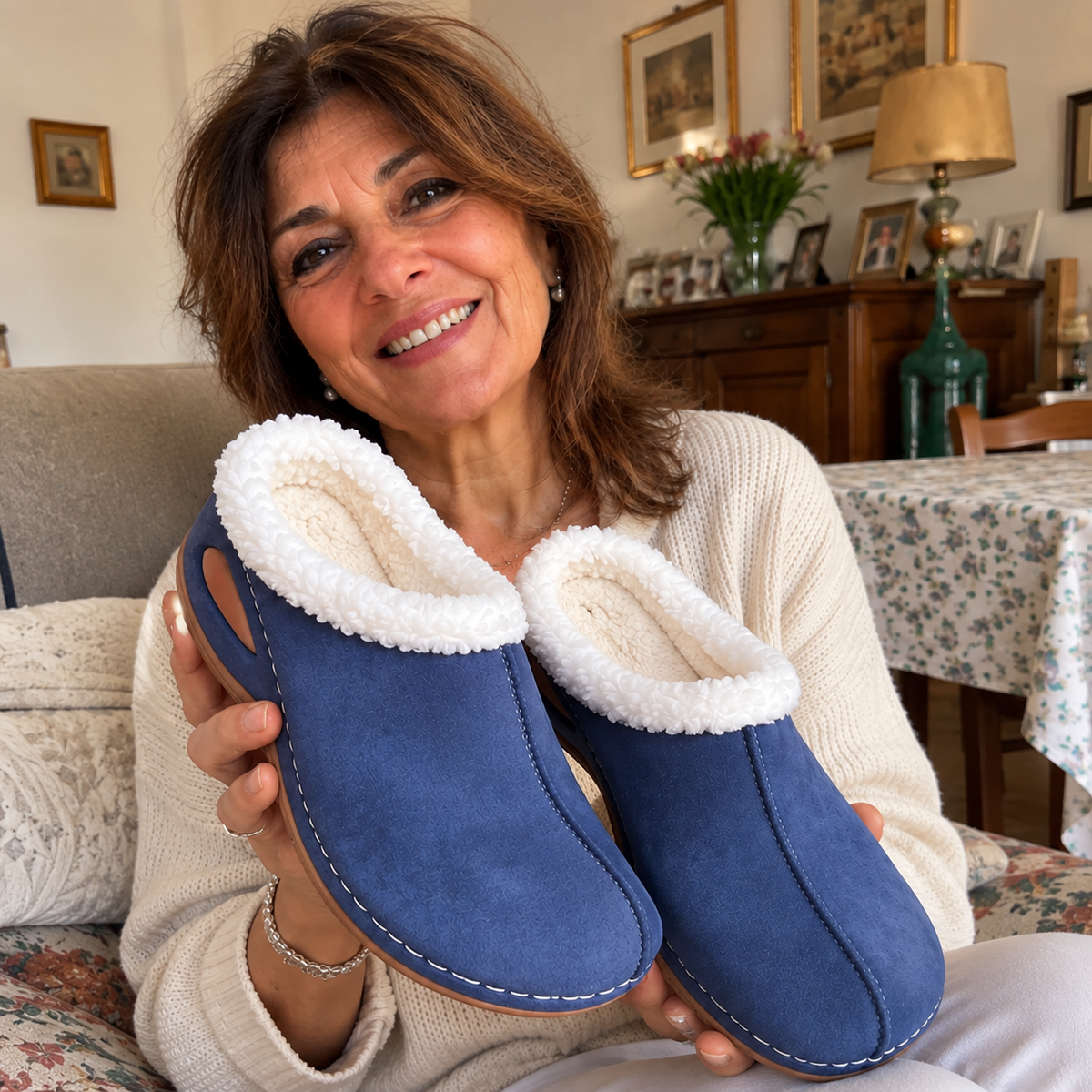 Pantofole Ortopediche in Pelle Scamosciata - Aiutano a Migliorare la Postura