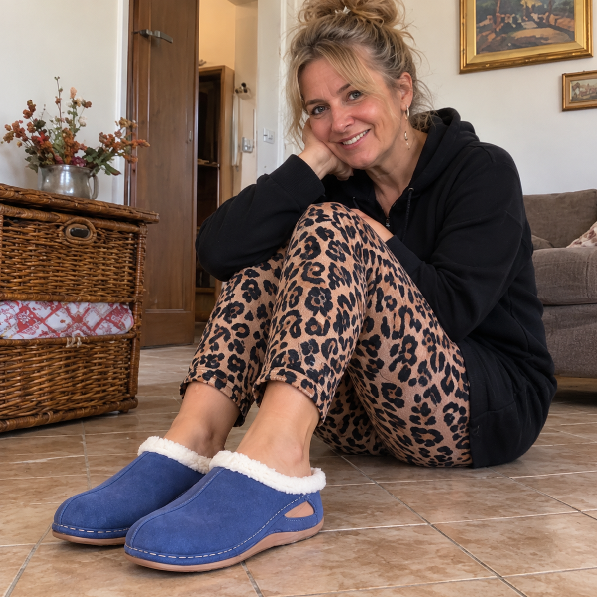 Pantofole Ortopediche in Pelle Scamosciata - Aiutano a Migliorare la Postura